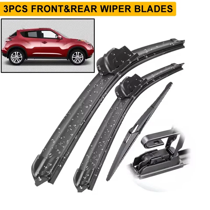 

Wiper Front & Rear Wiper Blades Set For Nissan Juke F15 2010 - 2016 Windshield Windscreen Window Brushes 22"+14"+12"