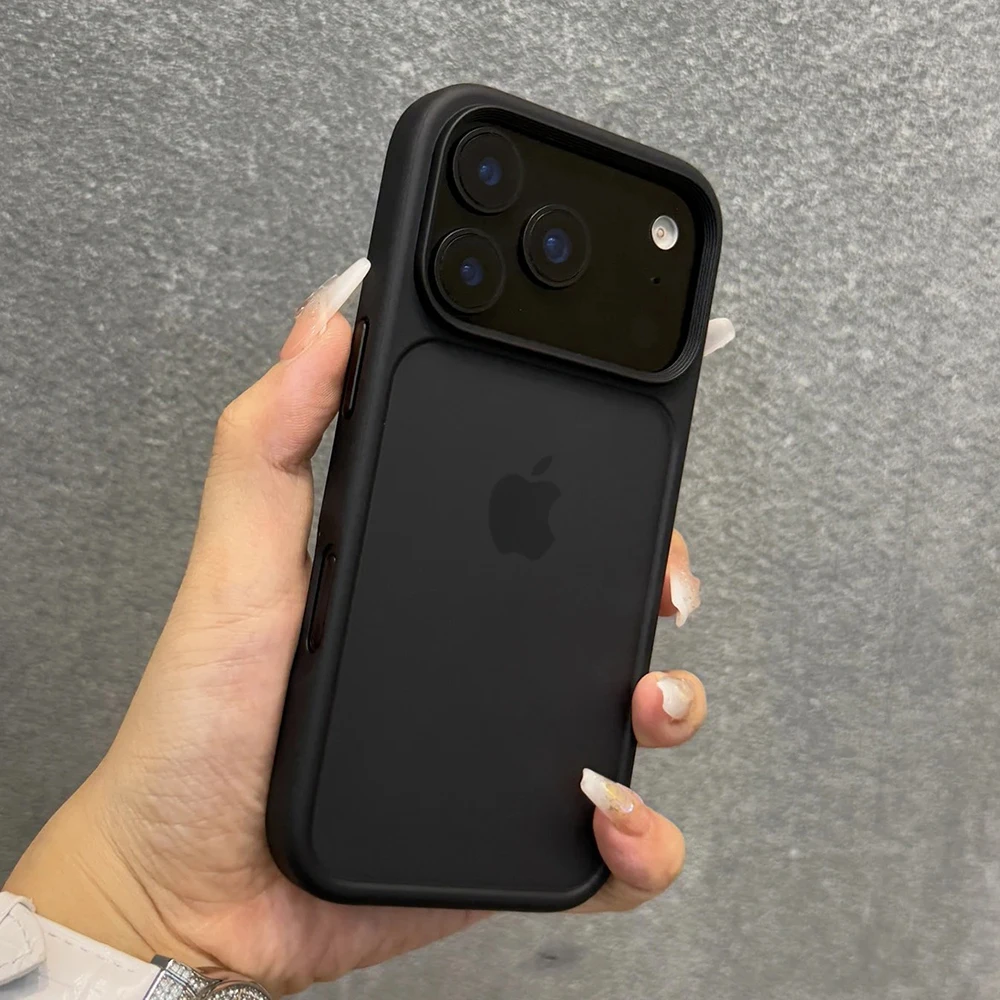 Luxuriöse neue Handyhülle mit Metallknöpfen, matt-transparent, für iPhone 18 17 Pro Max 18Pro 17Pro, Air Skin Feel, stoßfester Bumper, durchsichtige Abdeckung – Detail 9