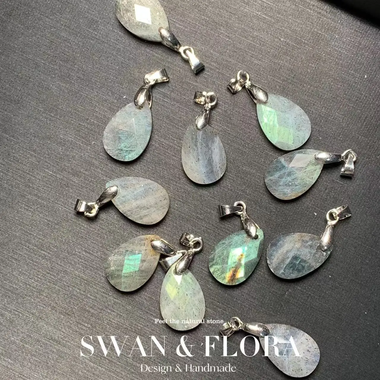 

OVAL Natural Moonstone Pendant Necklace Fine Jewelry Handmade Stones Wholesale Healing Energy Gift Lucky Jewelry