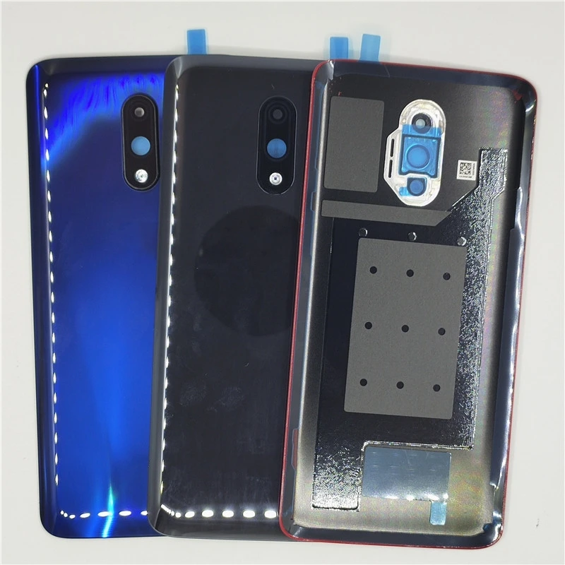 Glass Back Door Lid For OnePlus 7 Battery Cover Rear Housing Shell Panel Case With Camera Lens Adhesive Sticker