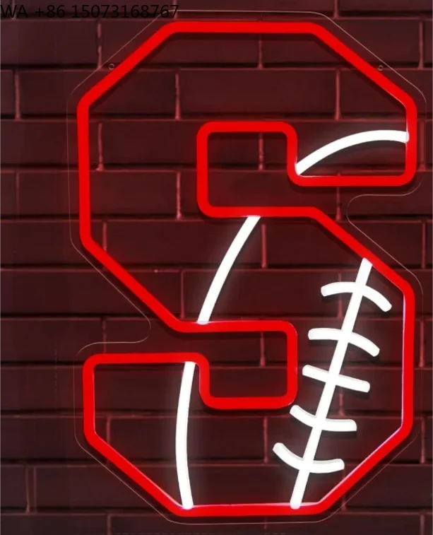 Customized Indoor/Outdoor Wall Mount LED Neon Sign for DC Advertising for Building Bars Shop School Stadium Wedding Decorations