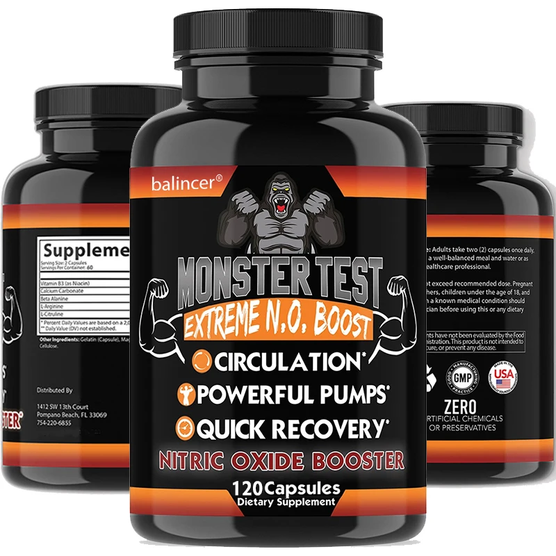 

Nitric Oxide Capsules Natural Endurance Supplement Mercury Helps Muscle Growth Strength and Improves Blood Circulation