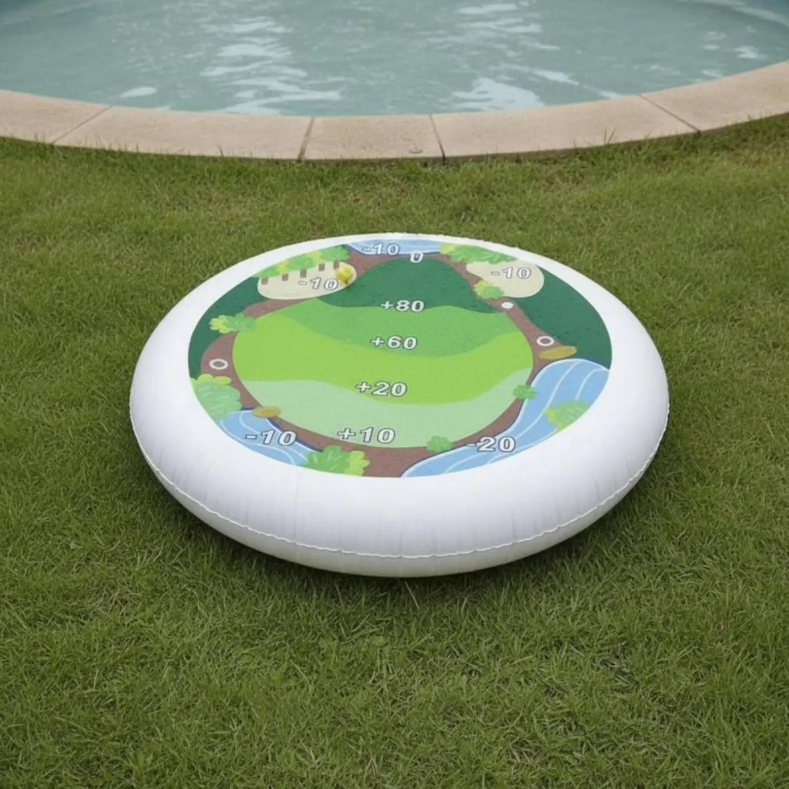Inflatable Golf Game Easy to Play Pool Golf Toy Tear Resistant for Backyard