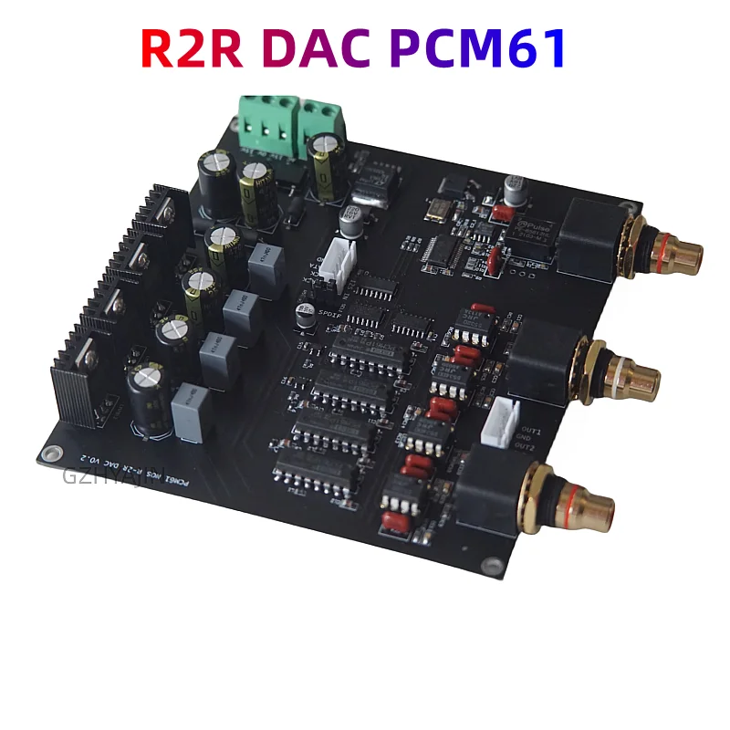 Latest HIFI R2R DAC PCM61 four-parallel differential design vinyl style decoder board