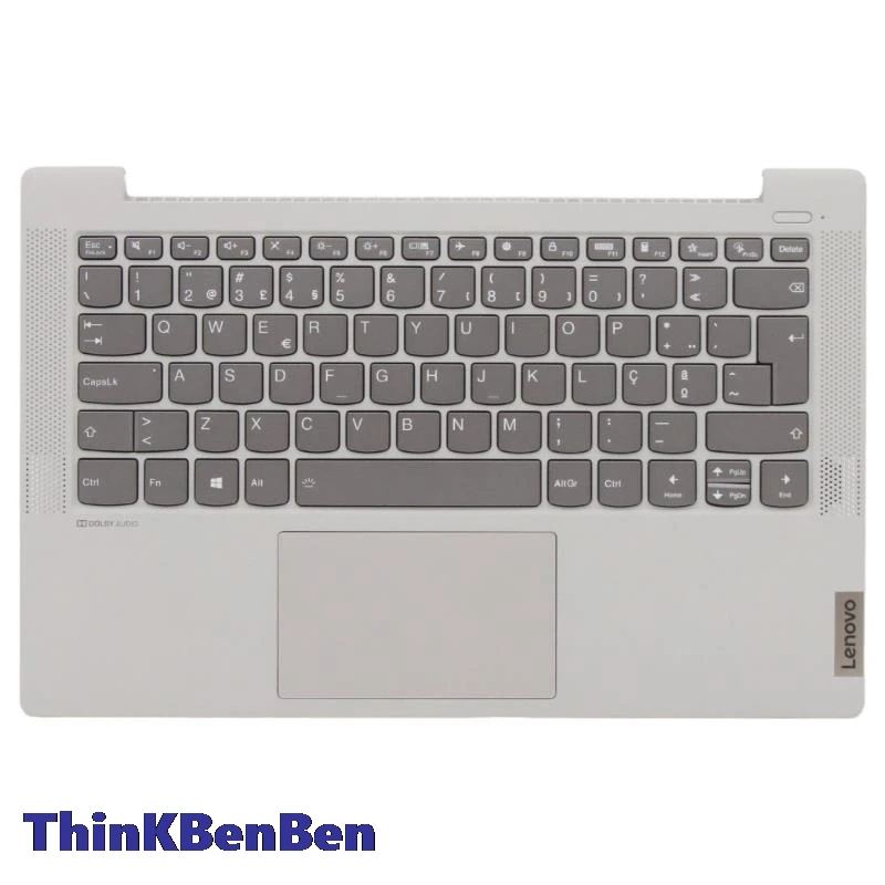 

PT Portuguese Silver Keyboard Upper Case Palmrest Shell Cover For Lenovo Ideapad 5 14 14IIL05 14ARE05 14ALC05 14ITL05 5CB1A13823