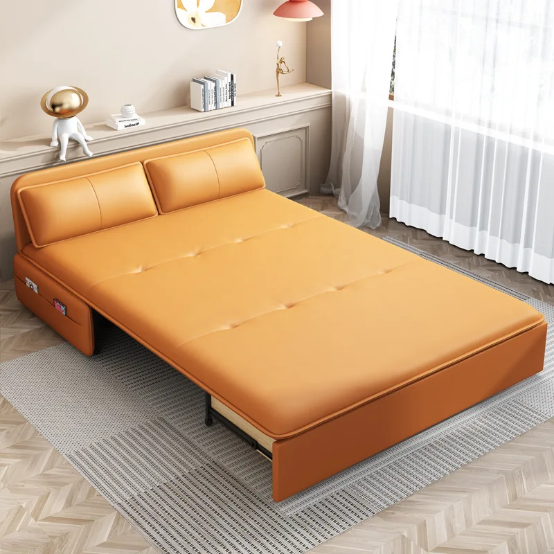 Electric, sofa bed, living room, study, small apartment, sitting and lying, dual-use, folding, multi-function