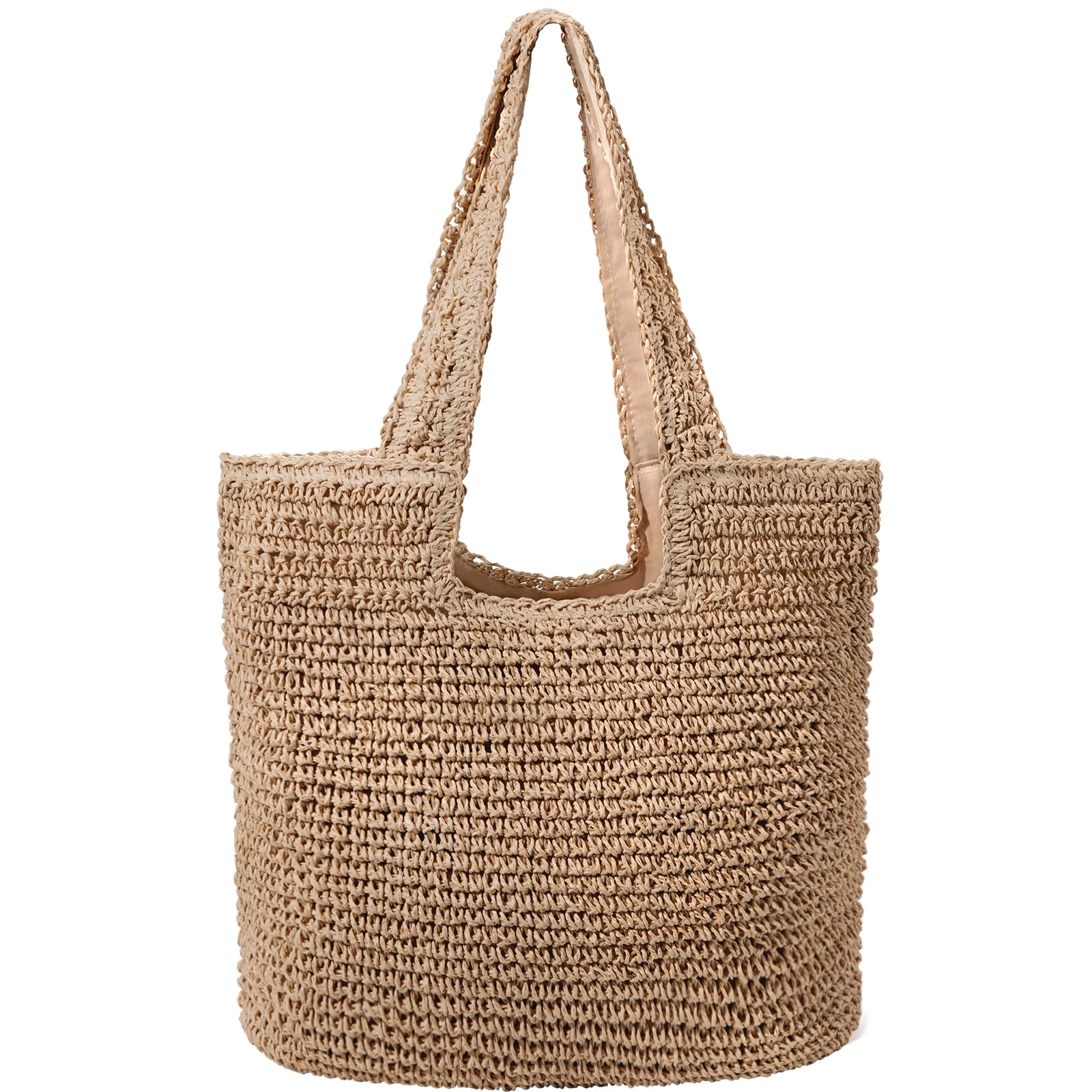 

Straw Beach Bags for Woman Woven Beach Tote Bag Large Summer Boho Woven Bags - Rattan Handmade Shoulder Handbags for Women