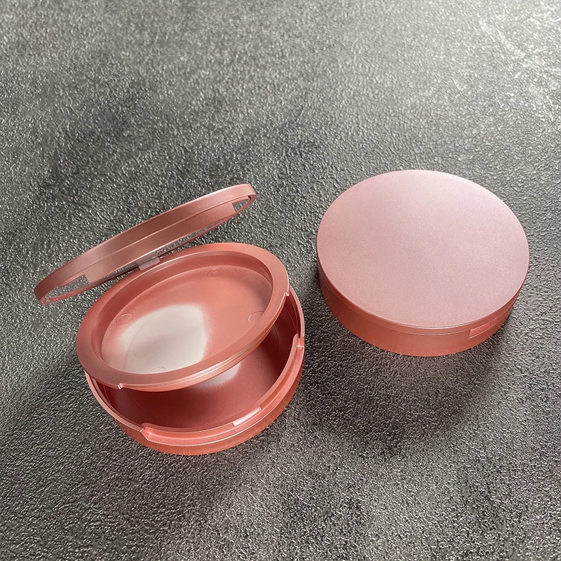 Rouge Box Portable Empty Compact Powder Container Makeup Packaging High Light Powder Compact DIY Blush Box With Mirror