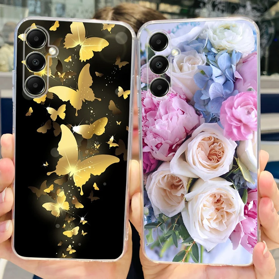 For Samsung Galaxy A05s Case SM-A057F Cute Cat Cartoon Cover Clear Silicone Phone Case For Samsung A05s A 05s Soft Fundas Bumper