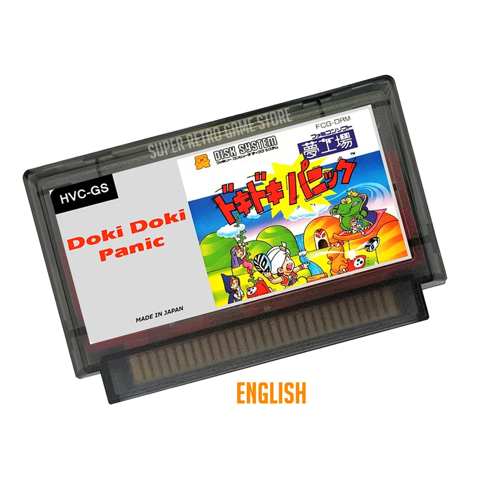 Doki Doki Panic English/Japanese(FDS Emulated) Game Cartridge for FC Console 60Pins 8 Bit Game Cartridge