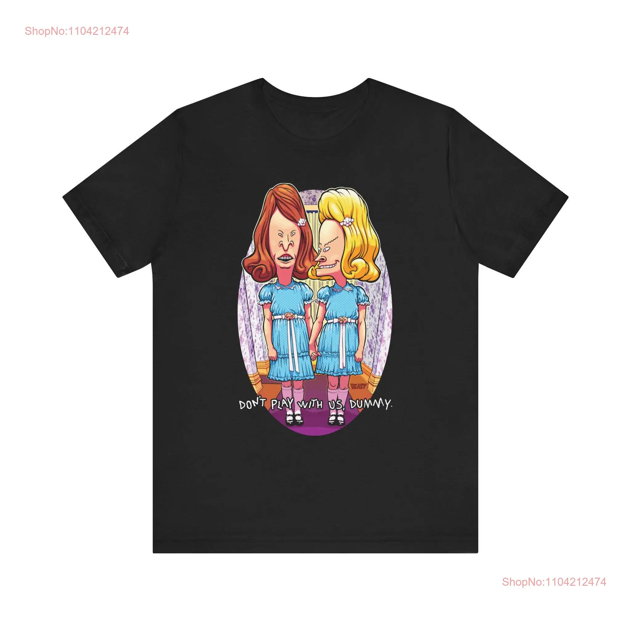 Best Friends Dressed as Twin Girls Horror Movie Parody T Shirt Scary Streetwear Halloween Cartoon Character Creepy Vibe