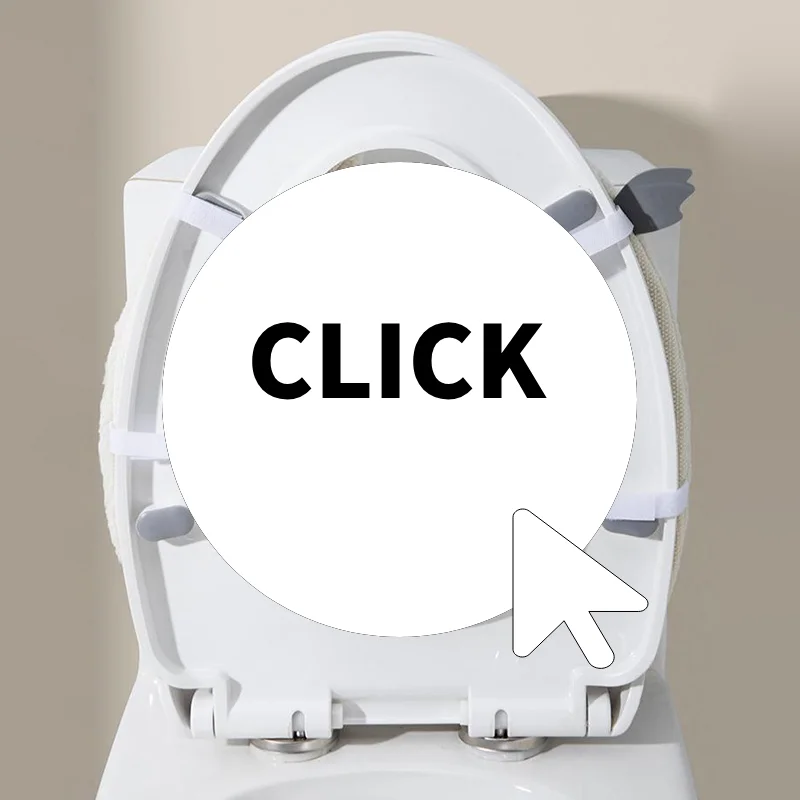 

Утолщенный теплый плюшевый стерильный чехол на сиденье для унитаза - 1 пара, клей, подходит для всех сезонов, полиэстер, который можно стирать вручную