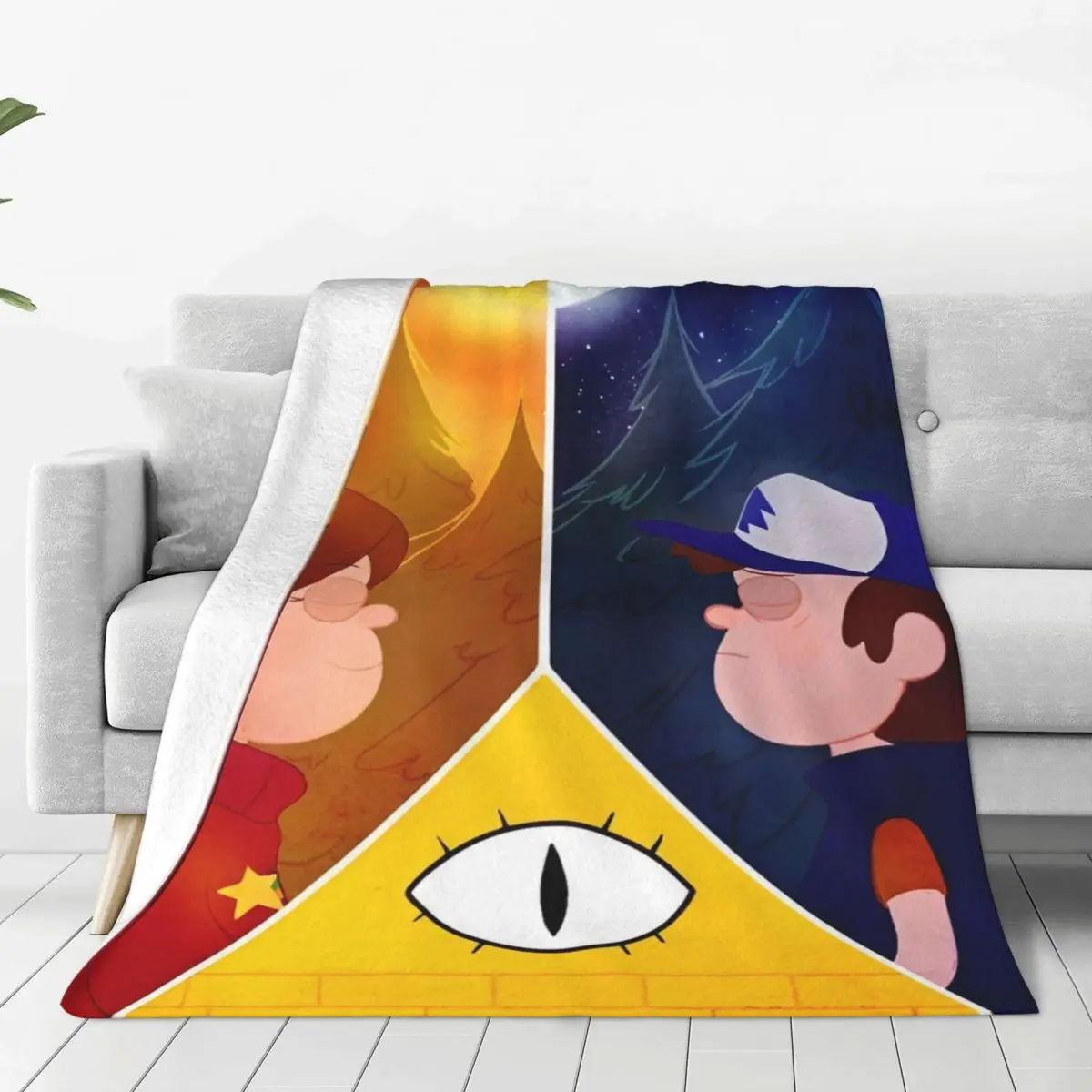 Gravity Falls Bill Cipher Coral Fleece Plush Throw Blanket Cartoon Anime Blanket for Bedding Travel Soft Bedspread