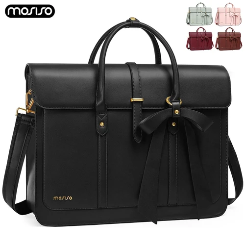Bolso de mano para mujer, bolso de cuero PU para ordenador portátil, bolso informal, maletín de viaje para oficina y universidad, mochila, bandolera de hombro de 15,6 pulgadas