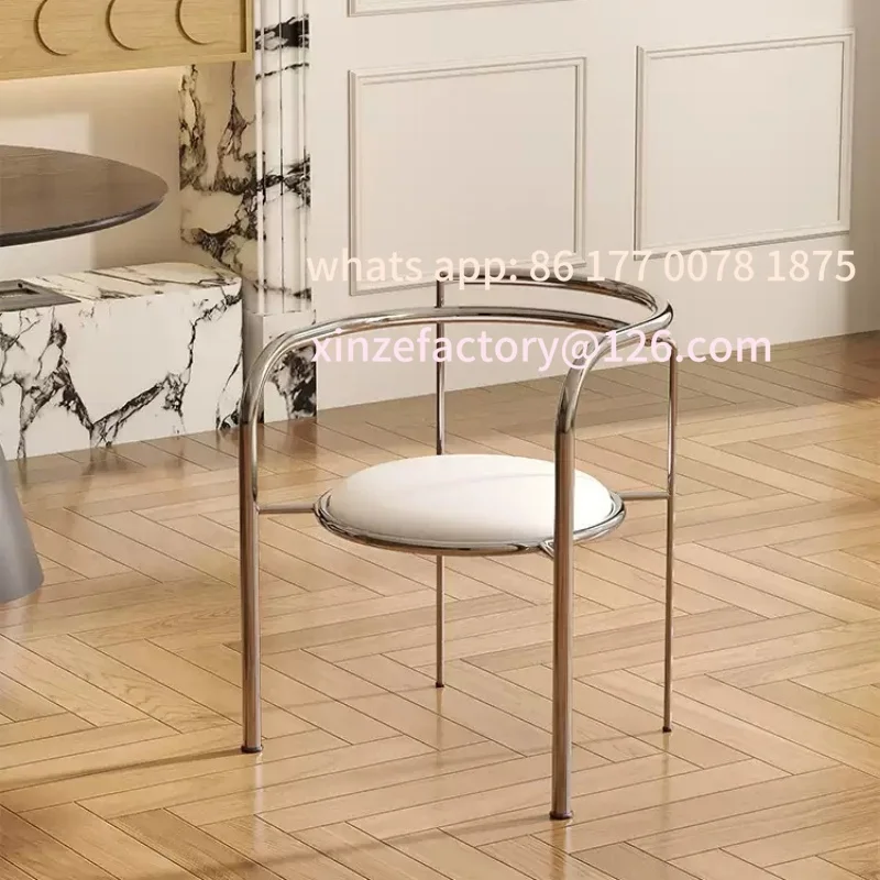 Customizable Single Backrest Creative Light Luxury Dining Chair Medieval Style Living Room Home Chair