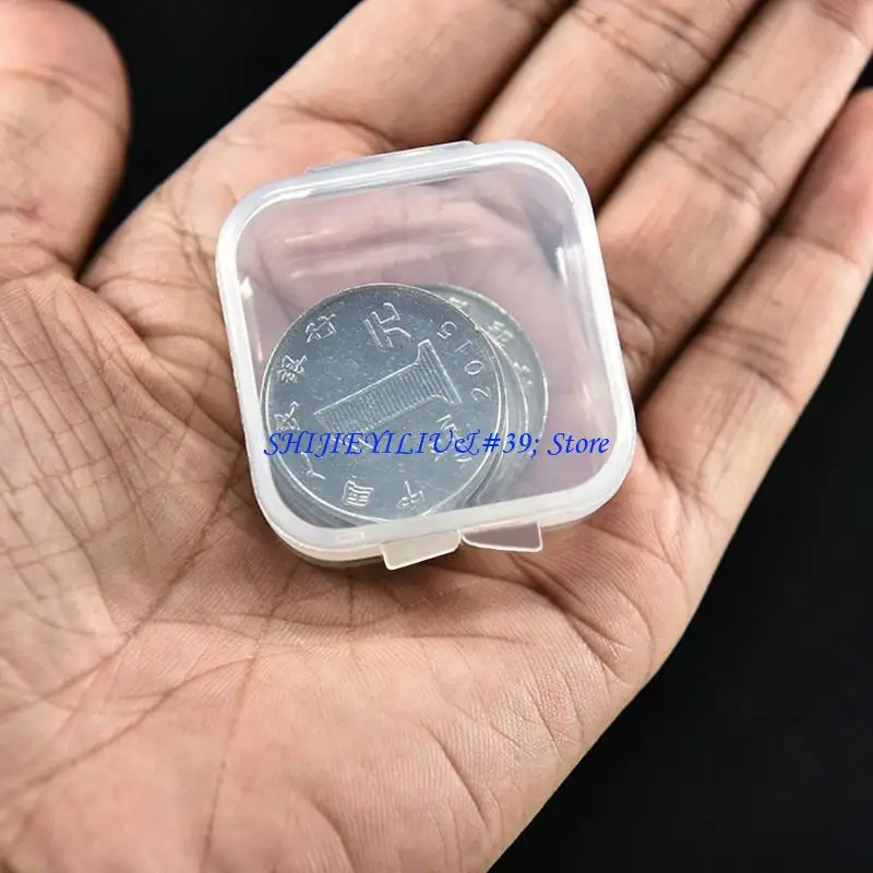 

E21F 20x Clear Small Plastic Containers Transparent Storage Box with Lid for Small Items Beads Earring Crafts Jewelry Holder