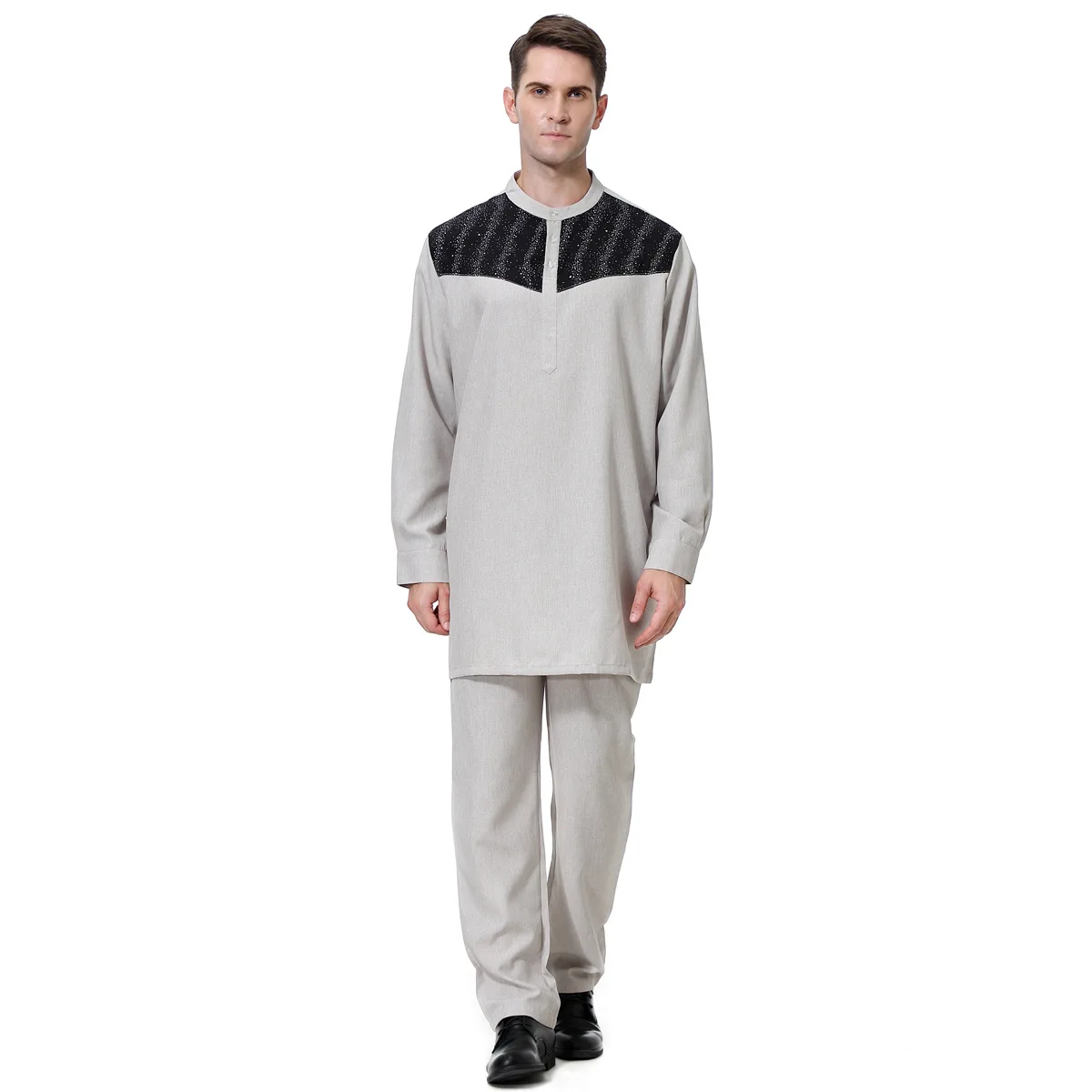 Fur Seasons New Fashion Garnitur męski Afrykański styl etniczny Garnitur męski z długim rękawem Tradycyjna odzież 2-częściowy garnitur męski