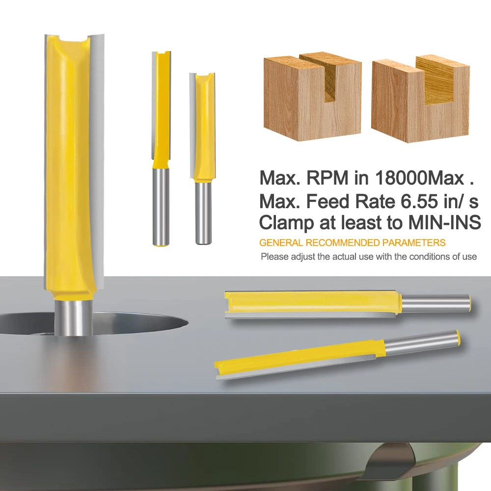 Flush Trim Router Bit Lange 50-76Mm Hout Router Bit 8Mm Shank Straight Frees Voor Houtbewerking graveren Gereedschap Tenon Cutter