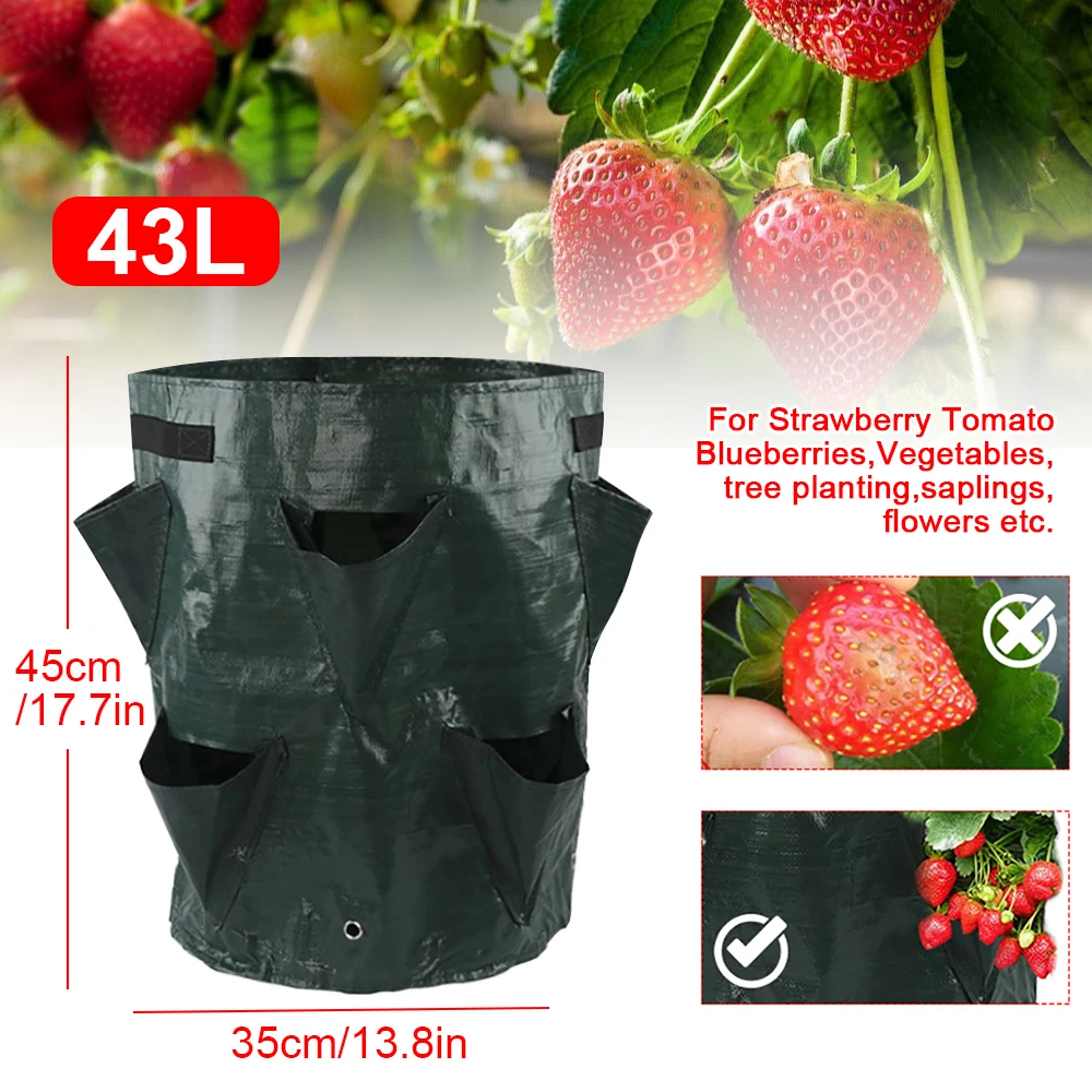 Multi-Mouth Grow Bag 5/7/10 Planting Bags Gallons Strawberry Tomato Growing Bag Reusable Gardens Balconies Flower Herb Planter