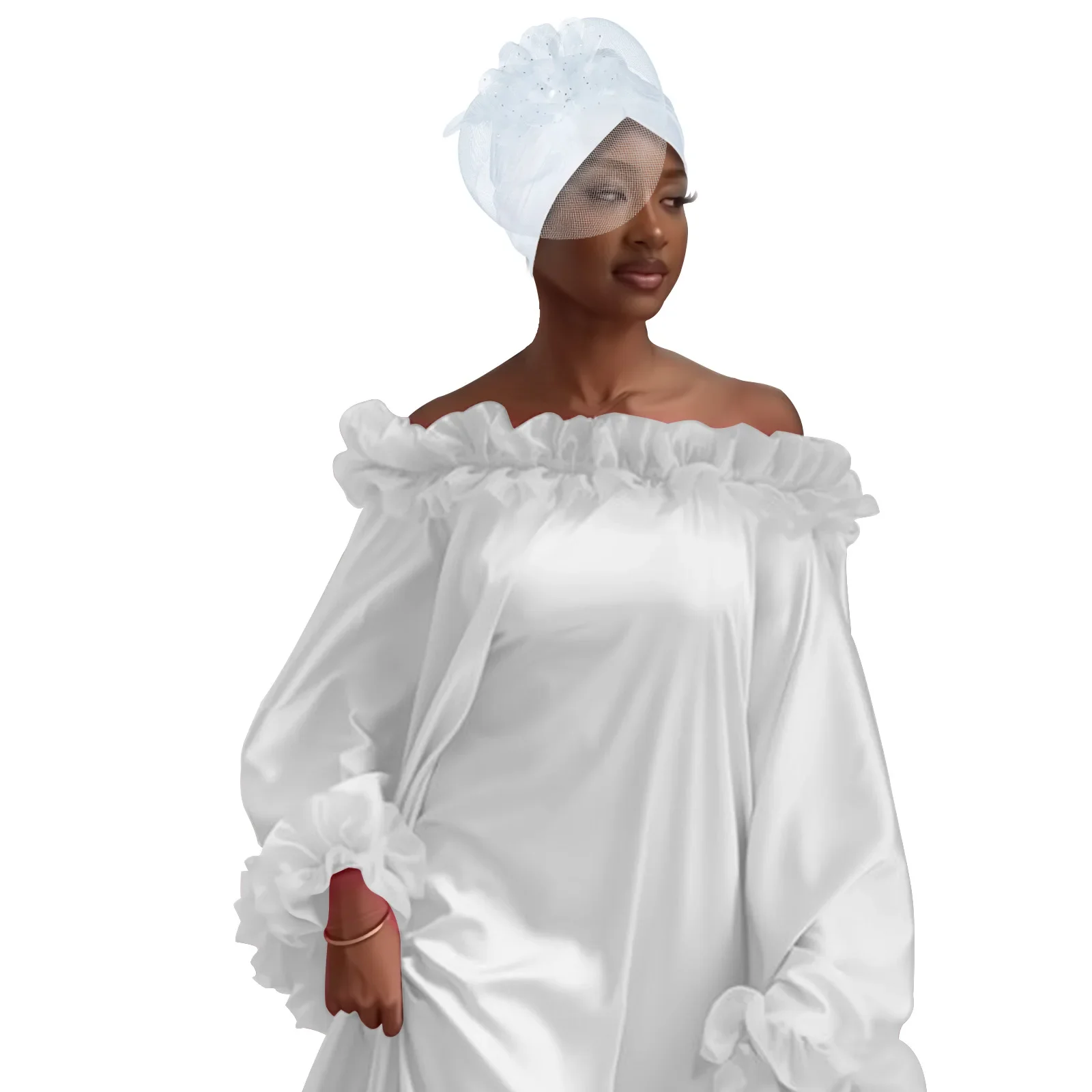 

Индийский африканский женский тюрбан с цветком, шапочки, капот, мусульманский хиджаб, платок от выпадения волос, повязка на голову, банданы, повязка на голову, тюрбан Mujer