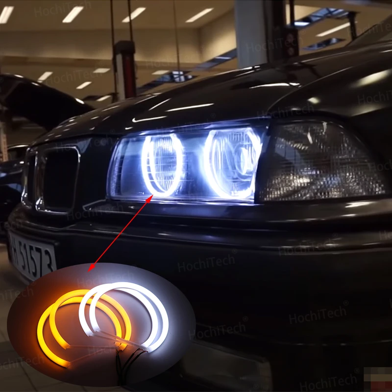 Ultra Bright Cotton LED Angel Eyes  Ring Kit Day Light for BMW 3 Series E30 E36 M3 333i 325i 323i 316i 318i 325td 1982-2000