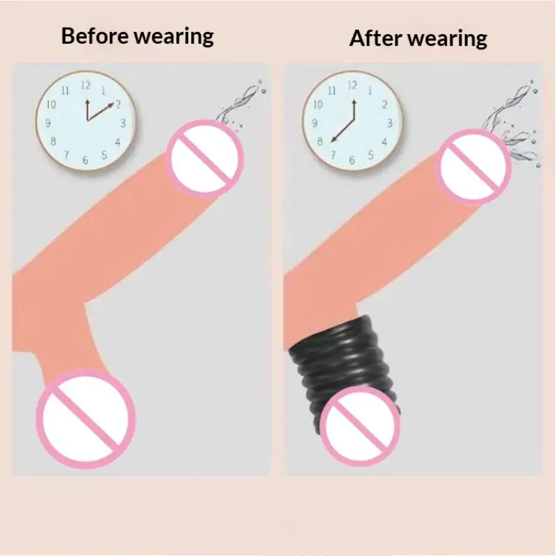 Male Penis Lock Cock Ring Bondage Erection Ball Ring Delay Ejaculation Reusable Enlargement Ball Stretcher Sex Toy For Man view 5