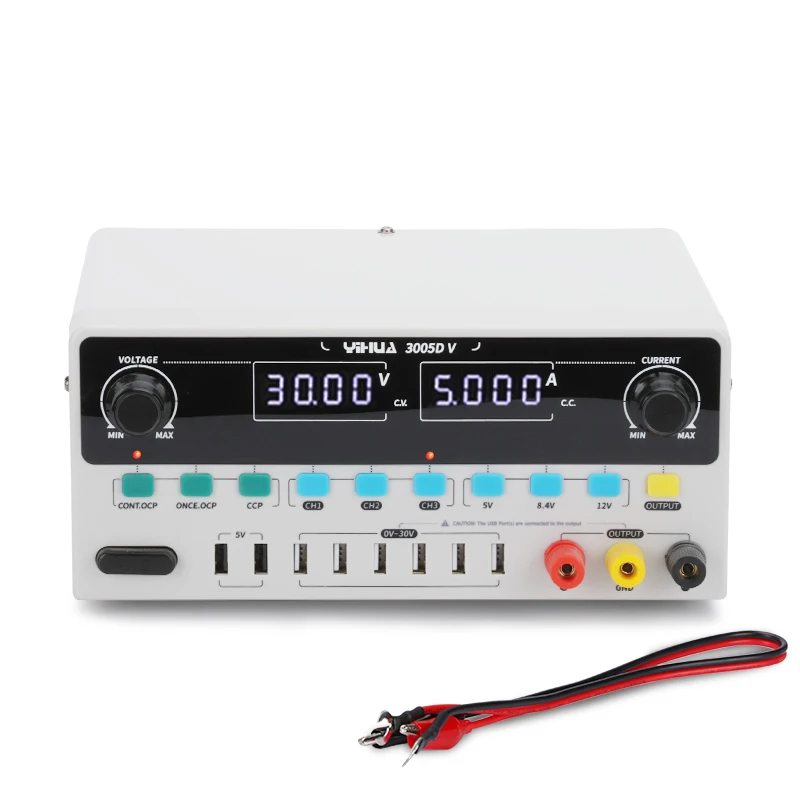 YIHUA DC Laboratory Power Supply Adjustable Voltage Regulator Switch Bench Power Source Interface 3005D V/3005D V PRO