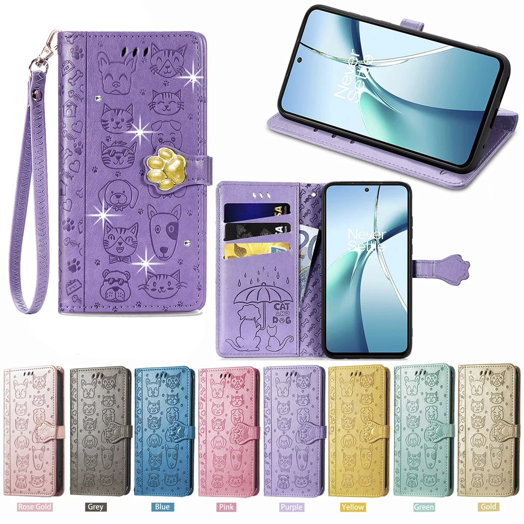 

Чехол для телефона Moto Edge 50 Neo Pro Ultra G Power 5G 2025 Stylus Power 5G 2024, кожаный чехол-бумажник с кошачьим блеском и животным, откидная крышка