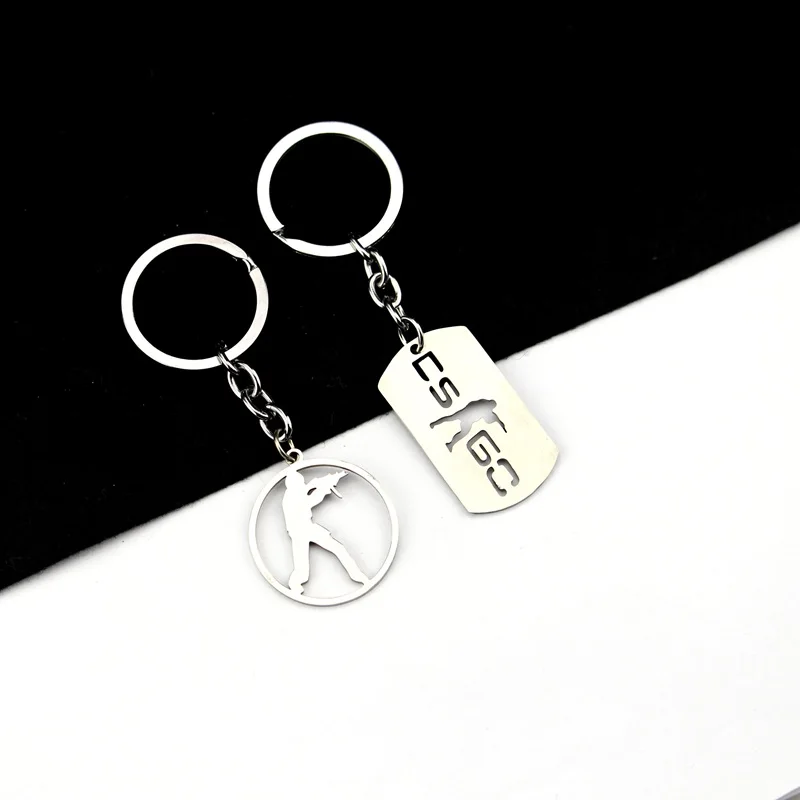 لعبة CS الذهاب ميدالية المفاتيح قلادة حديدية سلسلة مفاتيح مكافحة سترايك كيرينغ للرجال مجوهرات اكسسوارات المشجعين هدية تذكارية #6