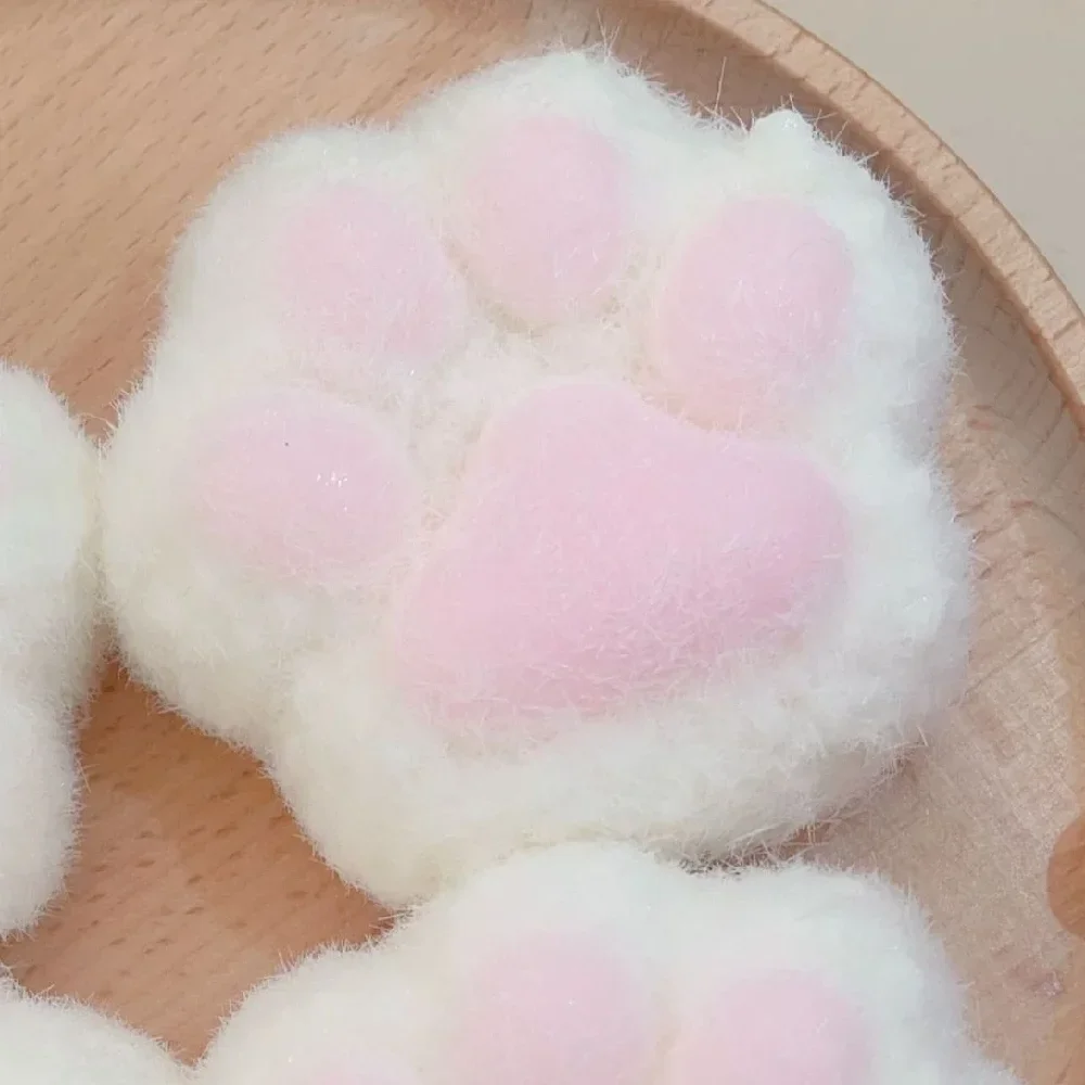 Mochi Taba Squishy nuevo juguete antiestrés Kawaii pata de gato de peluche de silicona pequeño lindo gato rosa pie pellizco y descomprimir juguete