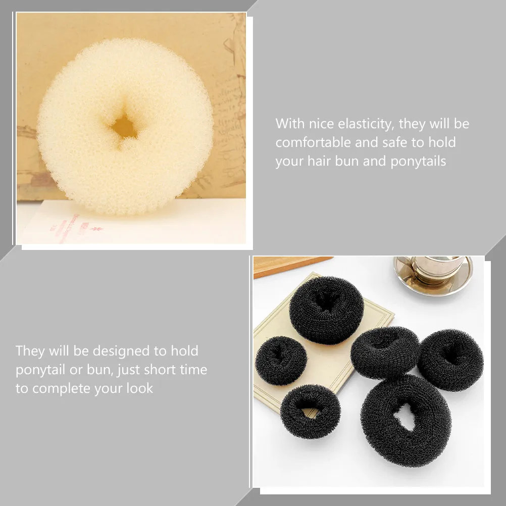 

Набор из 12 штук: Нескользящие эластичные резинки-кольца для волос для создания пучков и хвостов, для повседневного использования, вечерних выходов, свадеб и школы