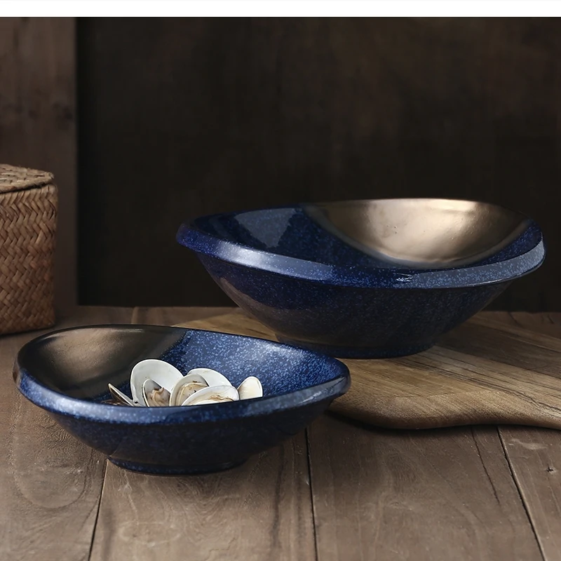 Japanese ceramic fruit bowl cold noodle tableware salad household rice hotel restaurant mixing