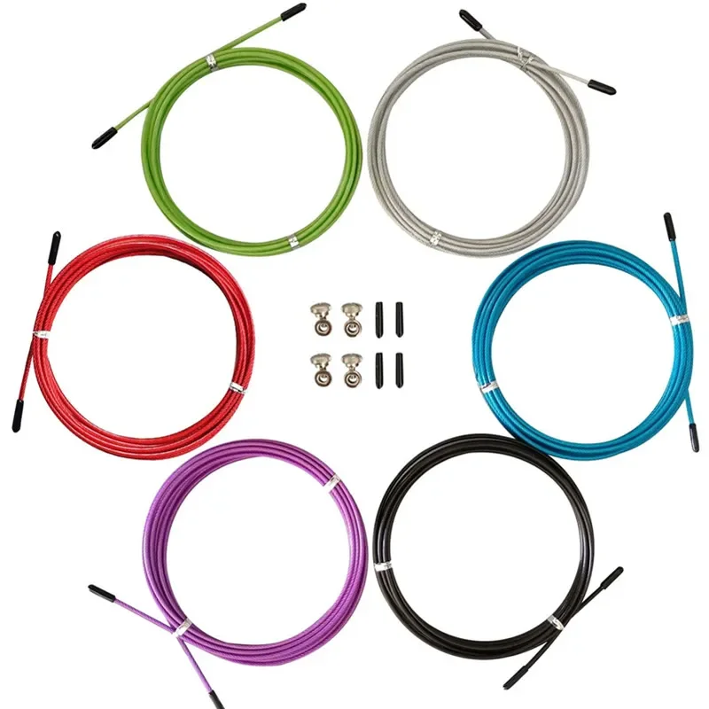 Cable de repuesto para saltar de velocidad, cuerda de repuesto para Fitness, pérdida de peso, Crossfit, Cable de acero inoxidable duradero con tornillos, 2,5mm x 3m