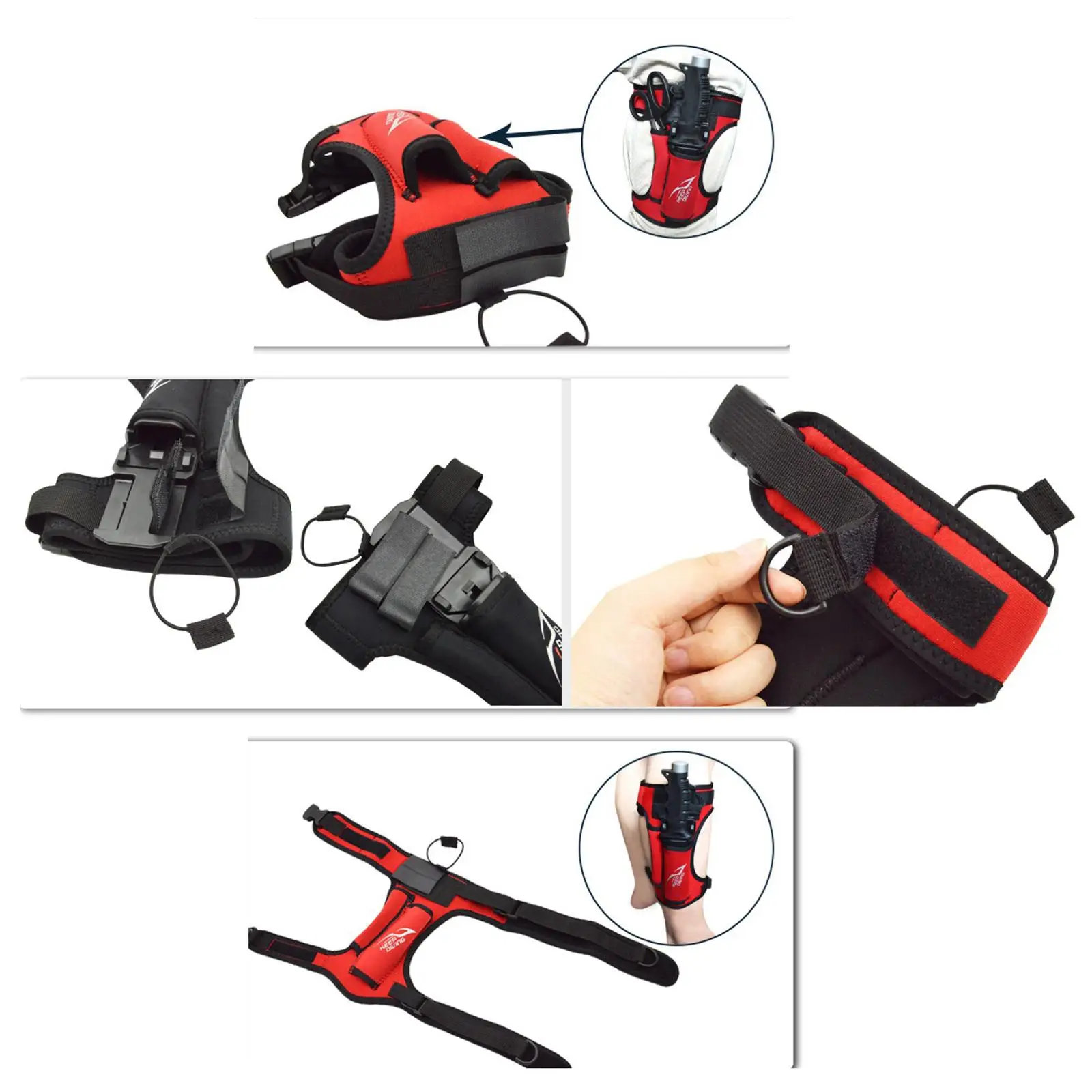 Adjustable Diving Knife Leg Strap Neoprene Material Sheath Pouch for Diver Knife Snorkeling Equipment Carrier view 3