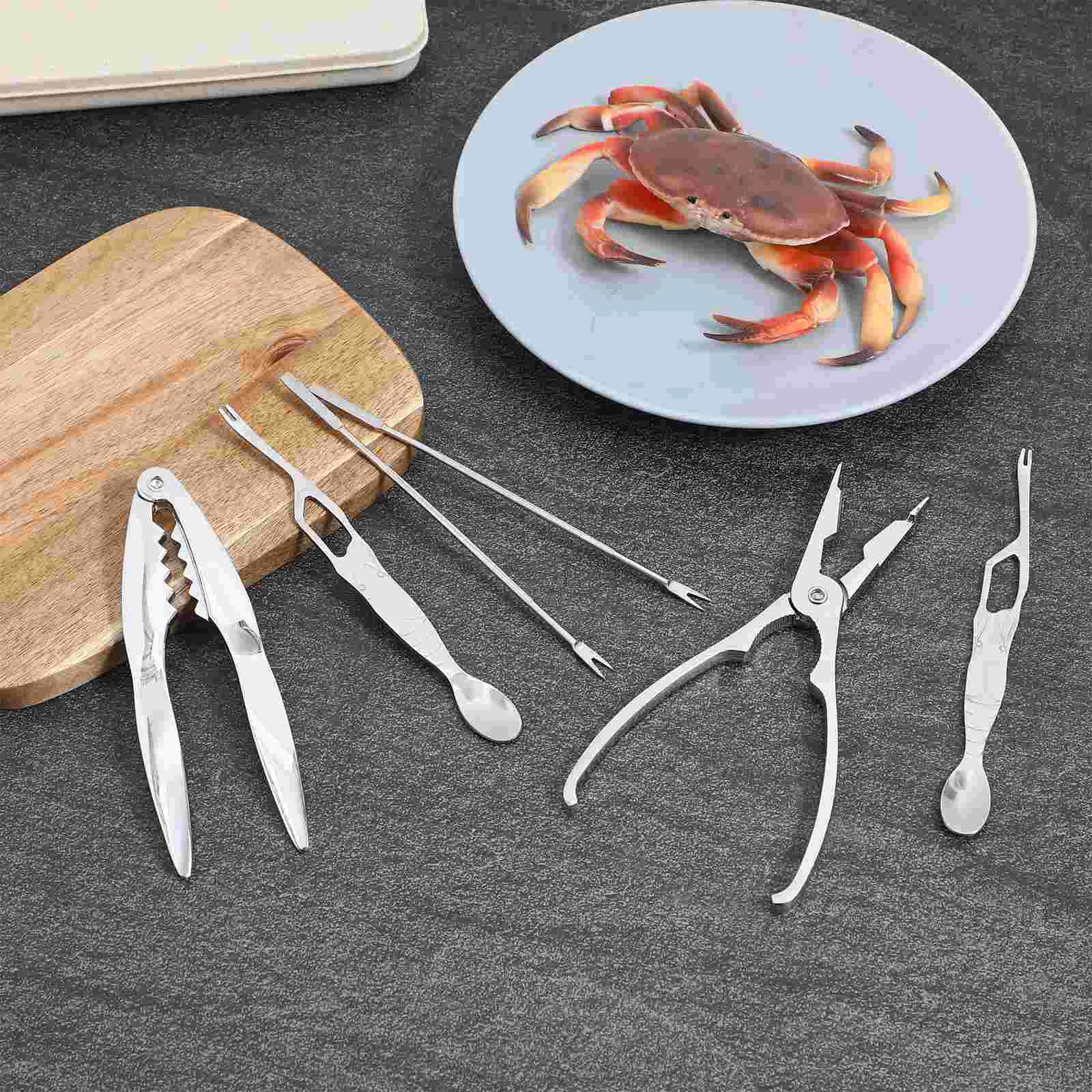 Crab Eating Kit Claw Tool Set Nutcracker Crackers Scissors Gadget Lobster Plier