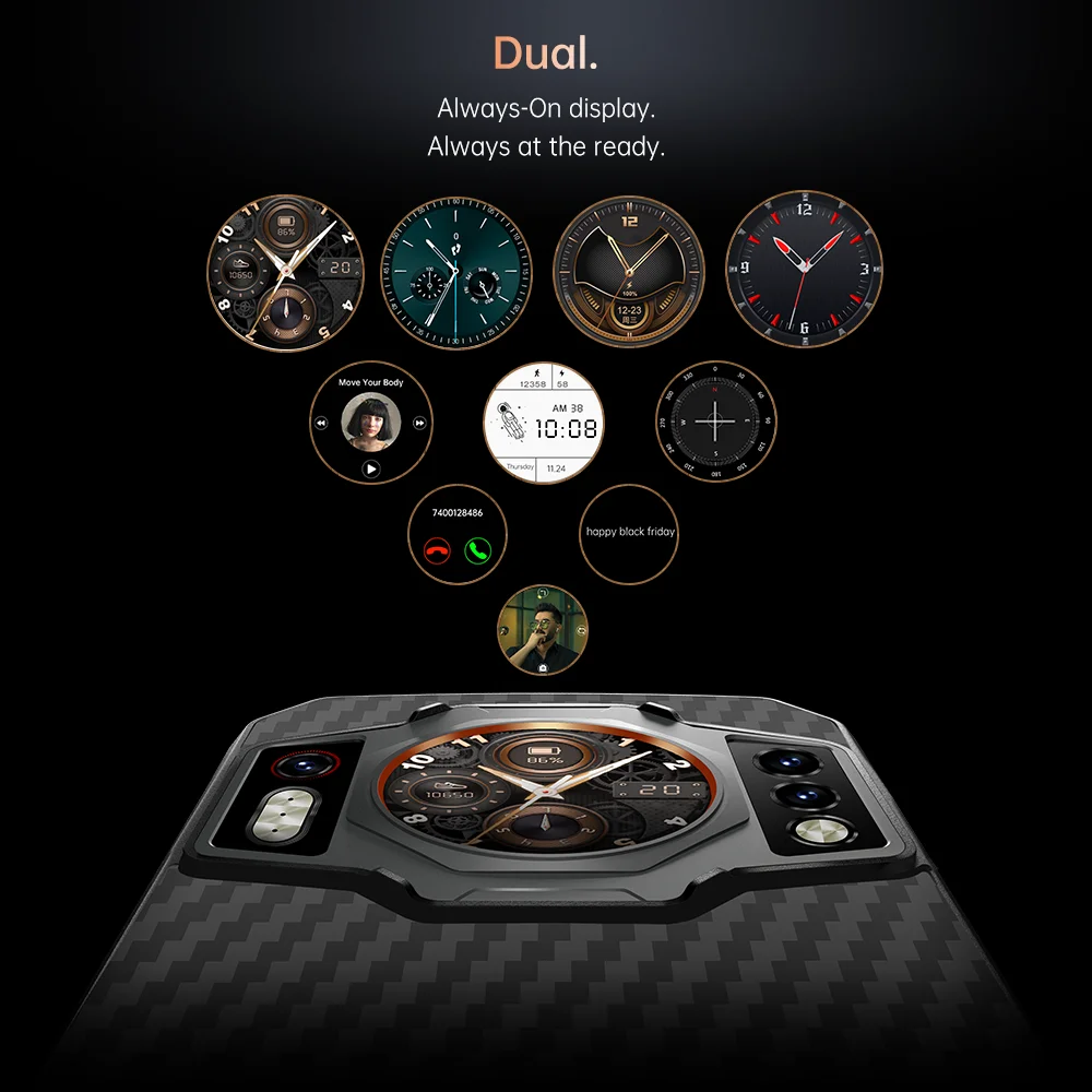 Oukitel WP21 12GB 256GB Rugged Smartphone Dual Screen G99 6nm 66W Fast Charging Mobile Phone 6.78 FHD+ 120Hz 64MP Cellphones