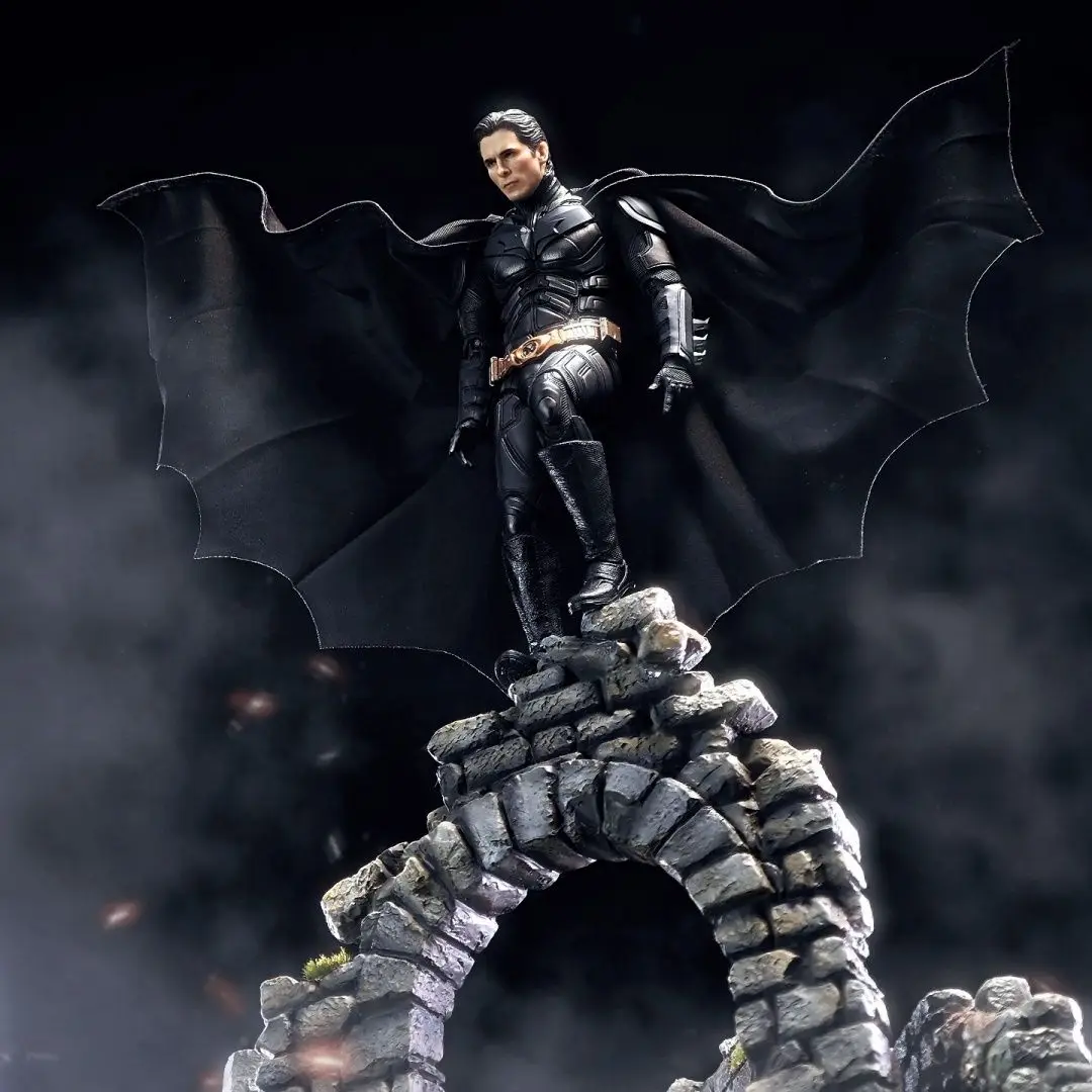 باتمان SHF أنيمي اليدوية بروس واين الظلام فارس عباءة يمكن تصميمها بحرية بنيت في سلك الحديد مناسبة للعب 1/12 #1