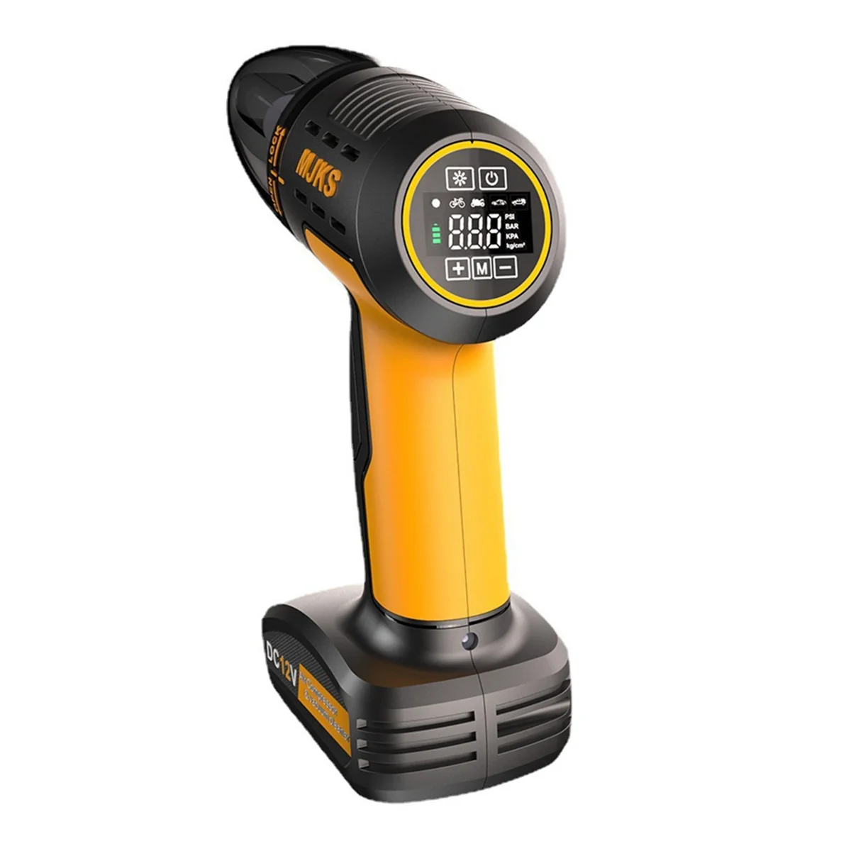 مكنسة كهربائية يدوية لاسلكية وضاغط الهواء مع مجموعة ملحقات واسعة النطاق - تضخيم إطارات السيارات