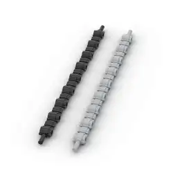 MOC 10PCS 98567 Belt 19L With Bar Ends Building Blocks Kit Factory Flexible Rubber Bricks Particle Idea DIY Toys Children Gift