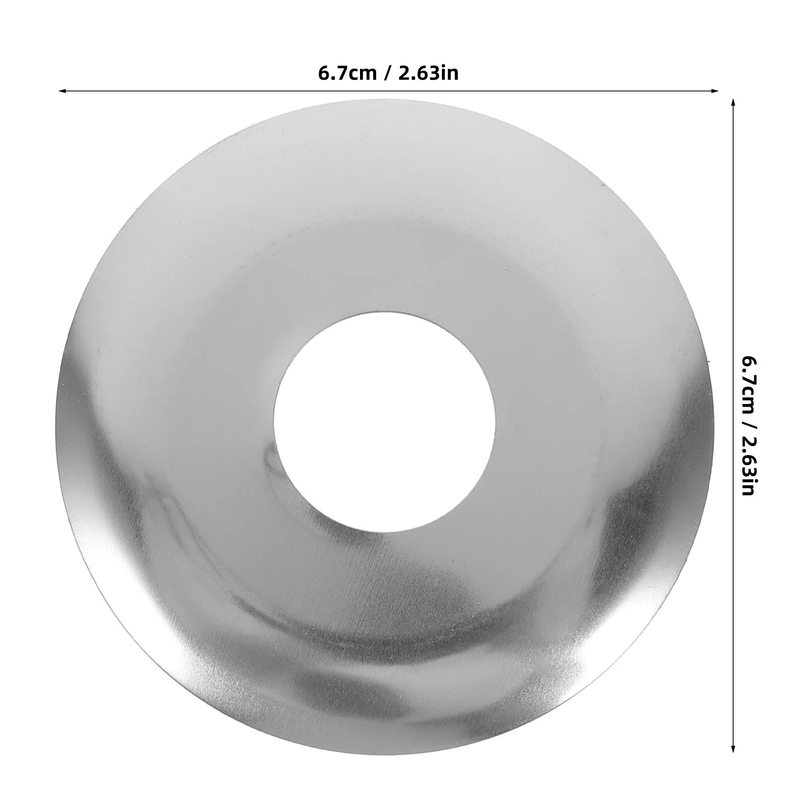 แผ่นครอบหัวฉีดน้ำดับเพลิงแบบขยายได้ 10 ชิ้น แผ่นป้องกันสแตนเลสแบบสองด้าน สำหรับเปลี่ยนแผ่นครอบหัวฉีดน้ำติดผนัง