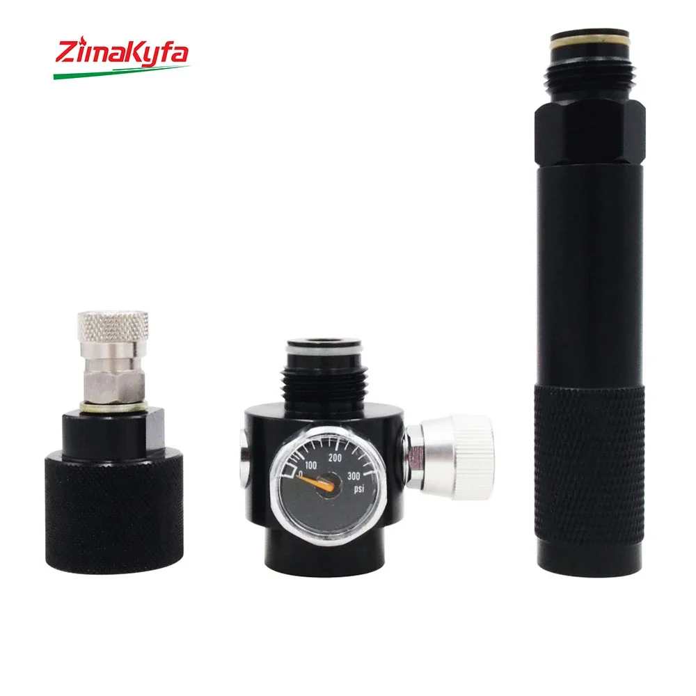 

Black Adapter Setup for 12g CO2 Cylinder Capsule to Air Accessories Tool Quick Filling Charger,Regulator 8mm Coupler Fill Nipple