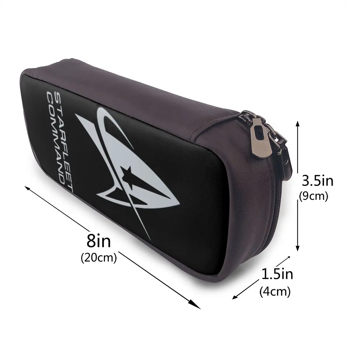 Star Treks Science Fiction TV Series Leather Pencil Case Pen Holder Storage Big Capacity Pen Box Pencil Bag for Kids School