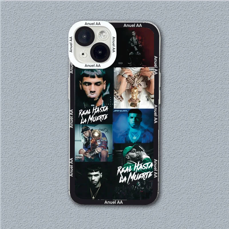 Anuel AA Real Hasta La Muerte Miękkie, przezroczyste etui na telefon do iPhone\'a 16 etui iPhone 11 12 13 14 15 Pro Max XS X XR 7 8 16 Plus Cover