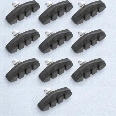 

10 set Bike Rubber Pads Drainage Tank Design Wear-Resistant Mountain Bike Brake Blocks Noise Reduction Cycling Brake Shoes Dual