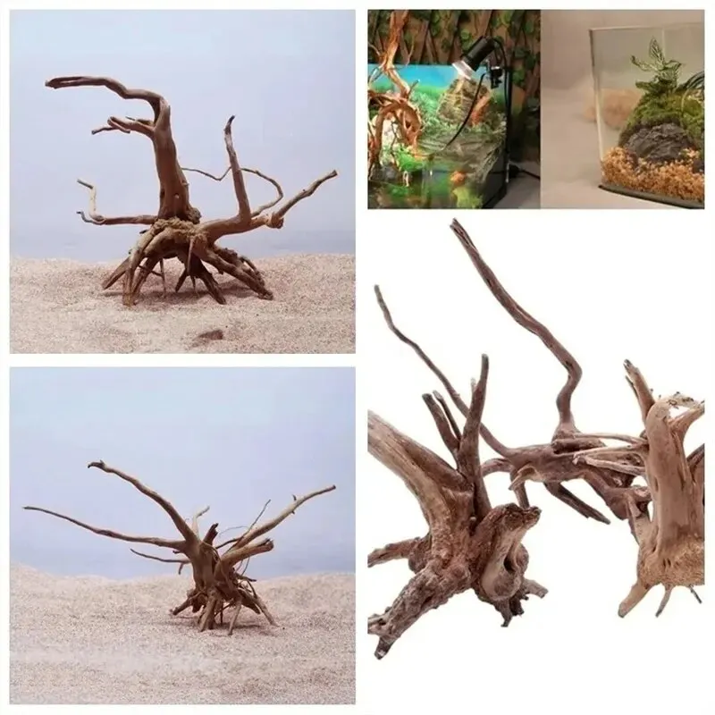 Natuurlijke Drijfhout Koekoek Wortels Dode-hout Boomstam Micro Landschap Creatieve Reptiel Cilinder Aquarium Ornament Aquarium Decor