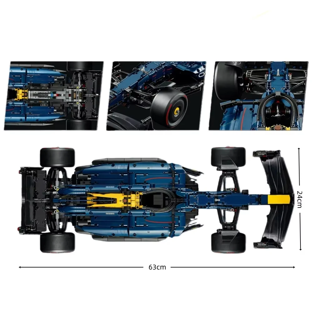 1639 Piezas, Nuevo, 42206, Bloques de Construcción Mecánicos, Modelo de Coche de Carreras de Fórmula para Armar, Juguete para Niños y Adultos, Regalos de Navidad