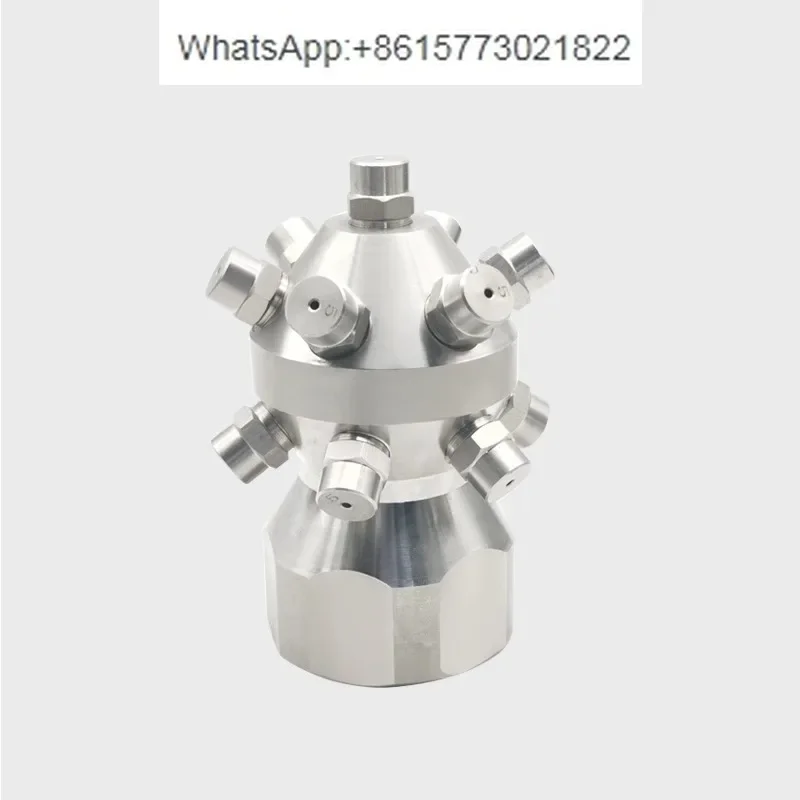 Stainless steel atomizing nozzle, high-pressure atomizing multi head nozzle, spray , cooling and humidification, porous