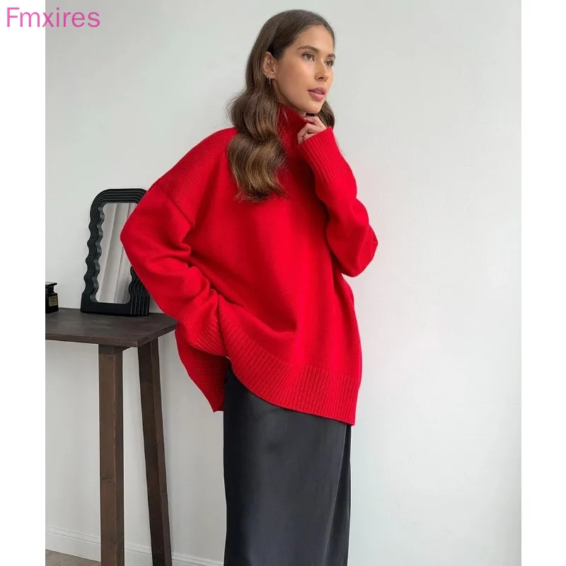 أوائل الشتاء وصول جديد: سترة نسائية ذات ياقة مدورة باللون الأصفر الخردلي - متماسكة كبيرة الحجم مستوحاة من Y2K للأسلوب القديم الأنيق #3