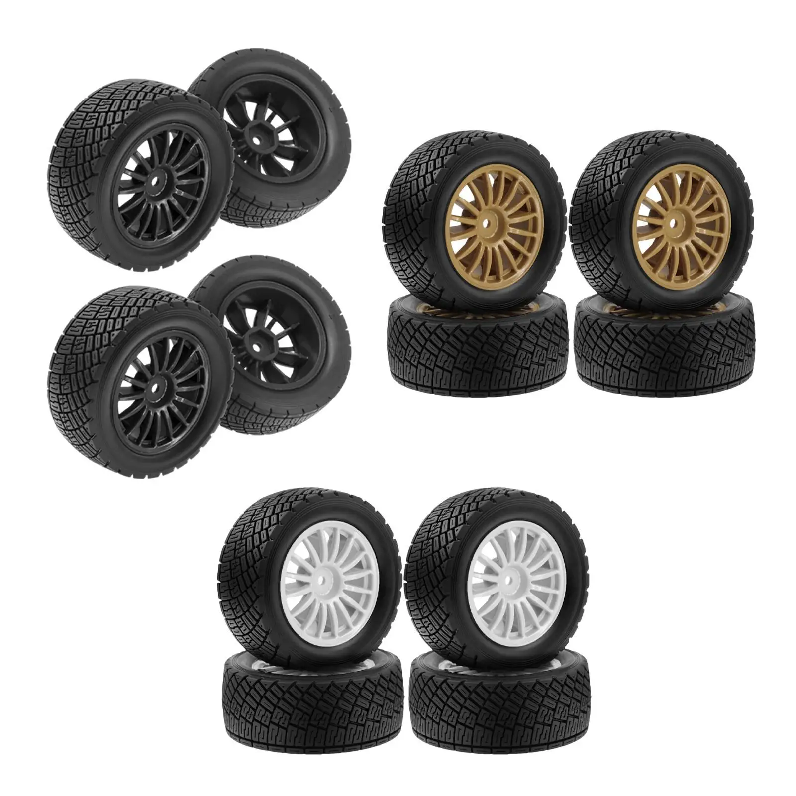 

4 Pieces 1:10 RC Car Wheel Tires W230 Spare Parts RC Modification Accessory Sturdy Nylon RC Tyre Tires Accessory DIY Accessory