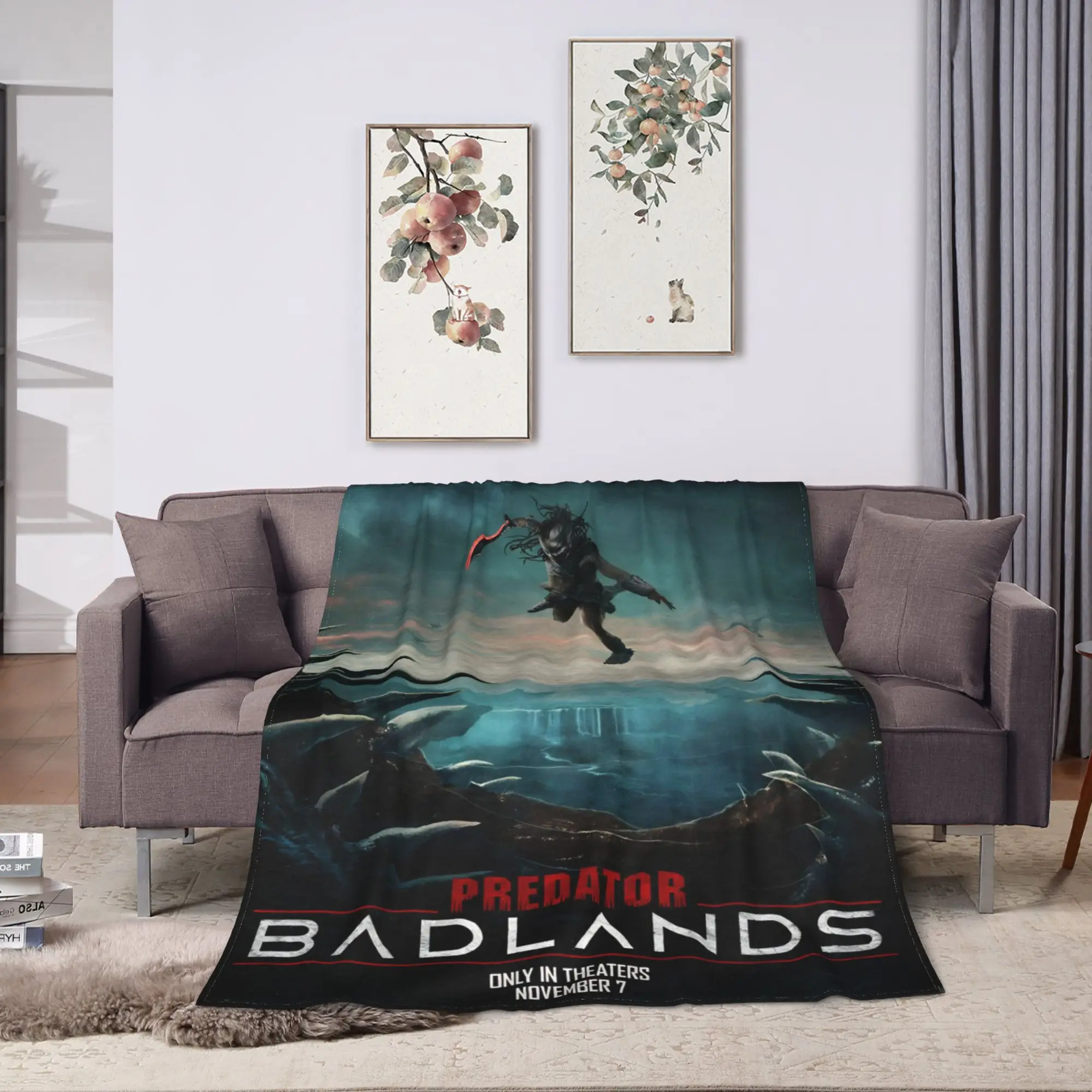 المفترس Badlands 2025 أفلام بطانية السفر مكتب الفانيلا رمي بطانية للمنزل ديكور سوبر دافئ مخصص المفرش هدية فكرة